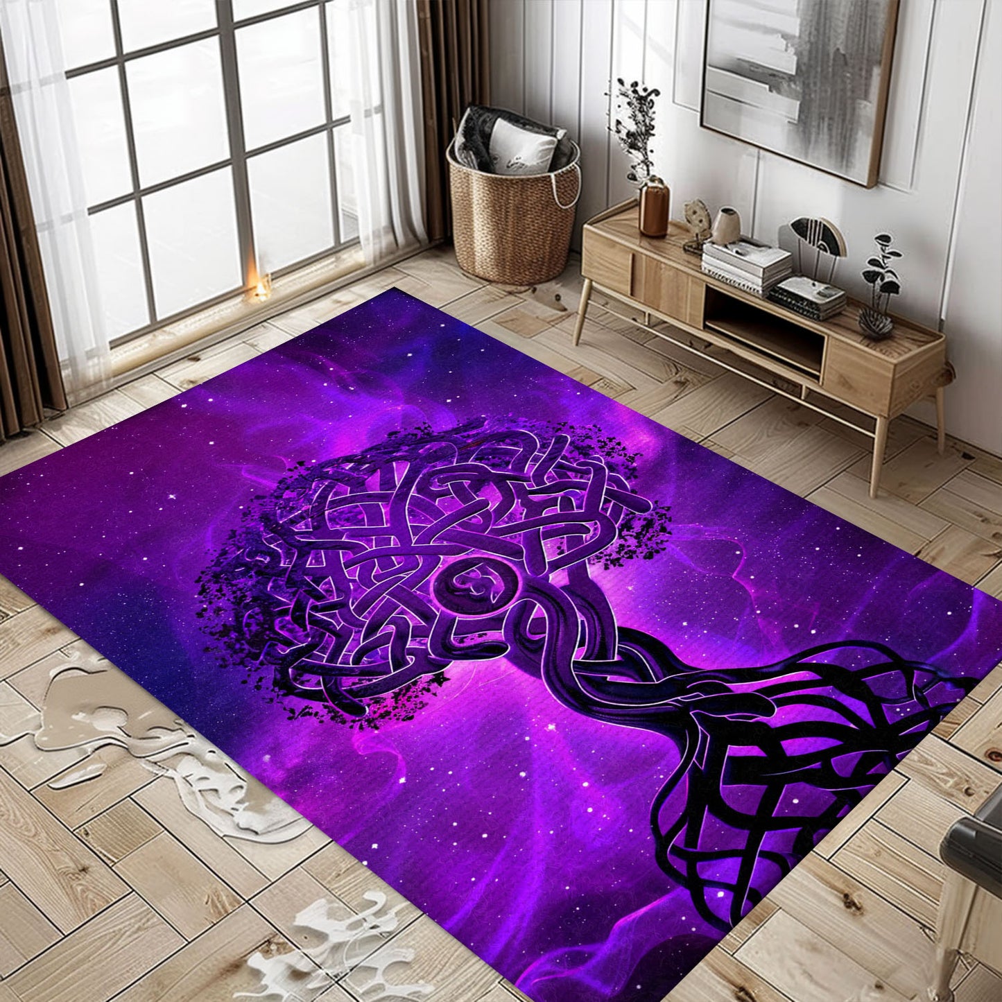 Unique Celtic Tree of Life Viking Rug for Home Decor, Personalized Carpet Viking, Viking Area Rugs for Living Room, Viking Carpet Bedroom, Popular Rug Full Size (3x5, 4x6, 5x8) V85