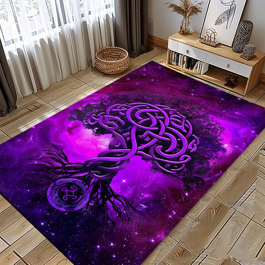 Viking Area Rug Featuring Celtic Tree of Life Symbolism, Personalized Carpet Viking, Viking Area Rugs for Living Room, Viking Carpet Bedroom, Popular Rug Full Size (3x5, 4x6, 5x8) V84