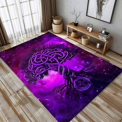 Viking Area Rug Featuring Celtic Tree of Life Symbolism, Personalized Carpet Viking, Viking Area Rugs for Living Room, Viking Carpet Bedroom, Popular Rug Full Size (3x5, 4x6, 5x8) V84