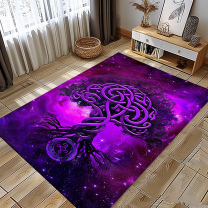 Viking Area Rug Featuring Celtic Tree of Life Symbolism, Personalized Carpet Viking, Viking Area Rugs for Living Room, Viking Carpet Bedroom, Popular Rug Full Size (3x5, 4x6, 5x8) V84