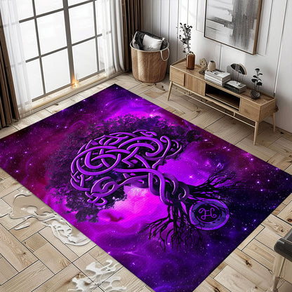 Viking Area Rug Featuring Celtic Tree of Life Symbolism, Personalized Carpet Viking, Viking Area Rugs for Living Room, Viking Carpet Bedroom, Popular Rug Full Size (3x5, 4x6, 5x8) V84