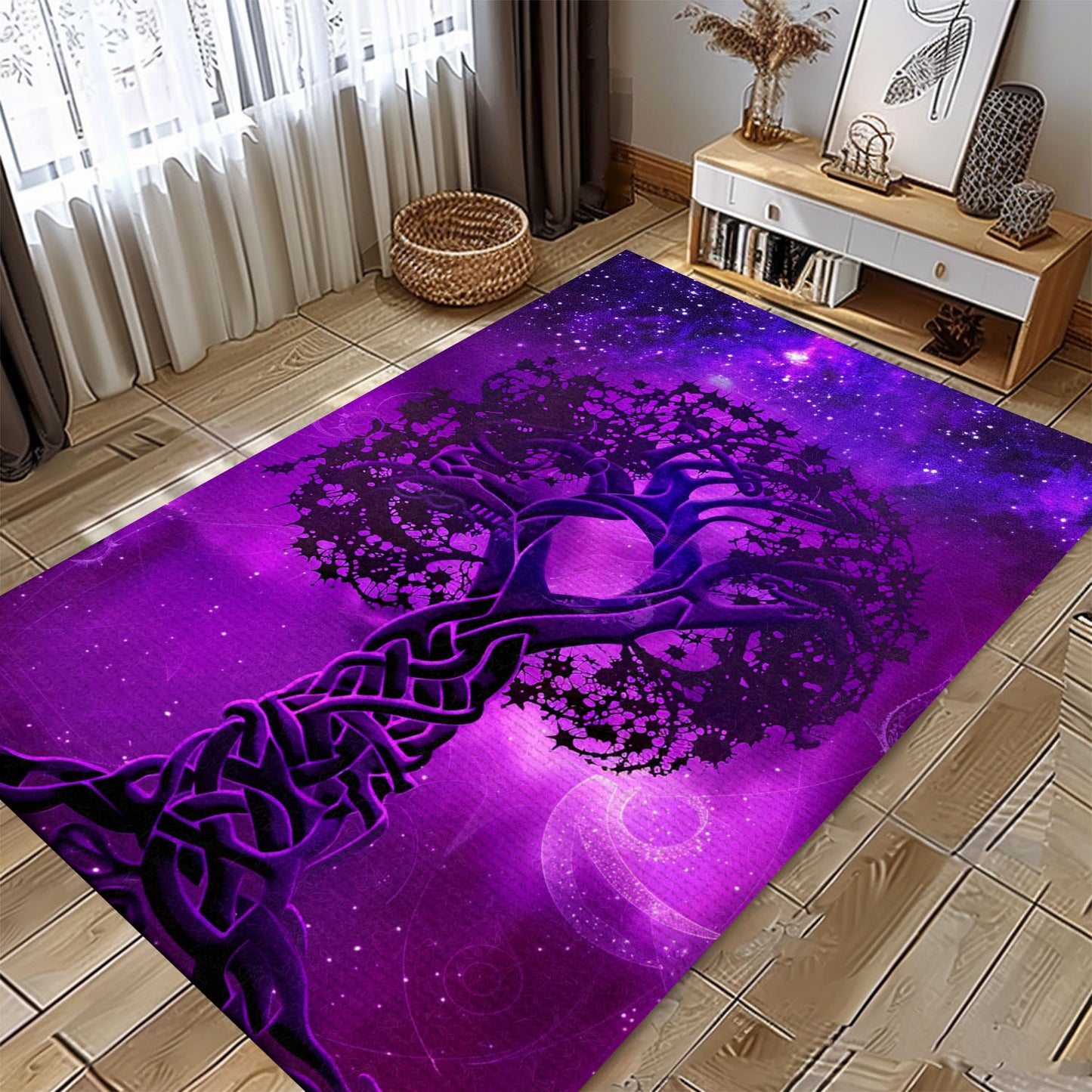 Celtic Tree of Life Viking Area Rug: Intricate Mythological Design, Personalized Carpet Viking, Popular Rug Full Size (3x5, 4x6, 5x8) V83