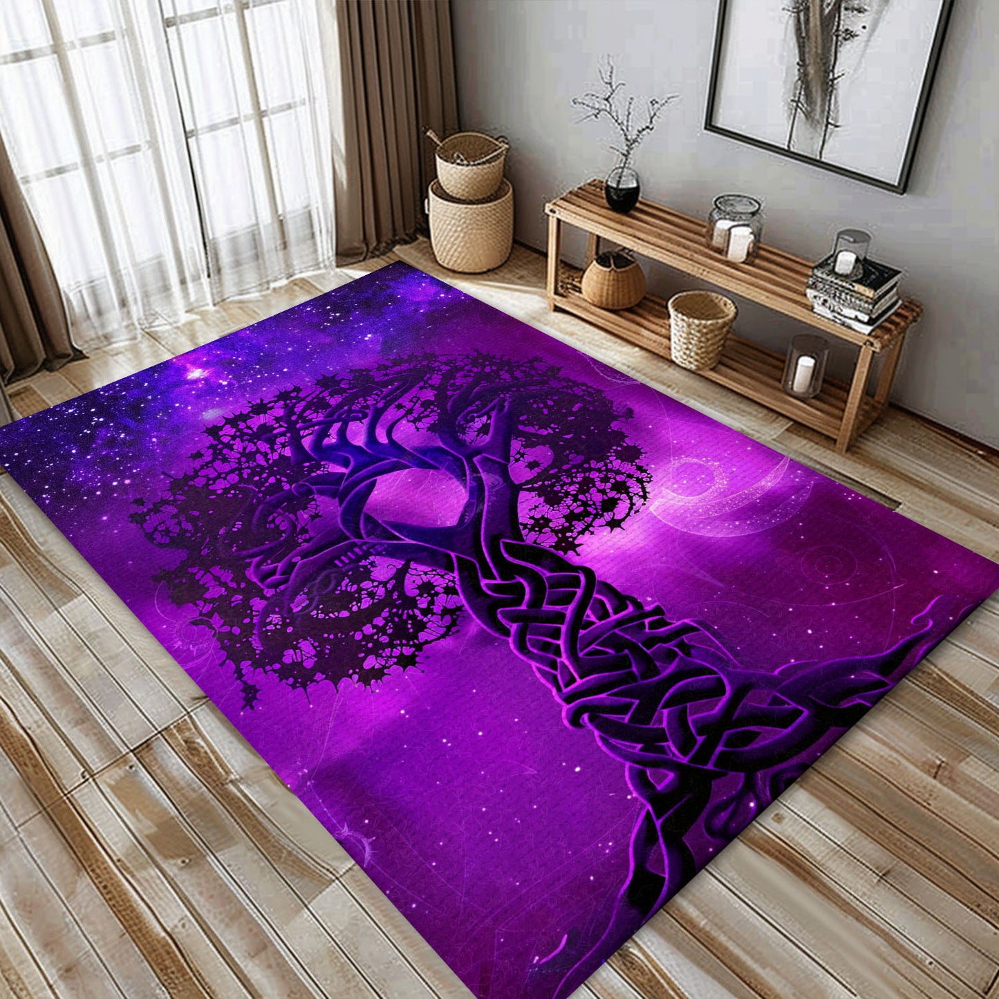 Celtic Tree of Life Viking Area Rug: Intricate Mythological Design, Personalized Carpet Viking, Popular Rug Full Size (3x5, 4x6, 5x8) V83