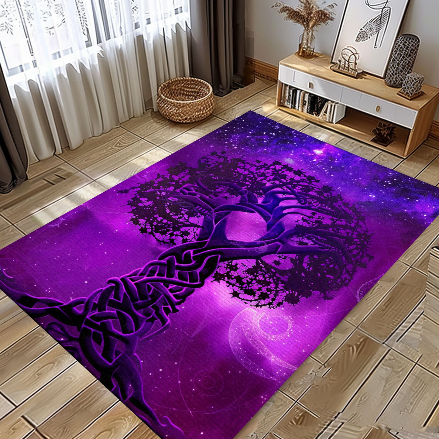 Celtic Tree of Life Viking Area Rug: Intricate Mythological Design, Personalized Carpet Viking, Popular Rug Full Size (3x5, 4x6, 5x8) V83