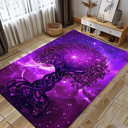 Norse Mythology Inspired Celtic Tree of Life Rug for Viking Theme, Personalized Carpet Viking, Popular Rug Full Size (3x5, 4x6, 5x8) V82
