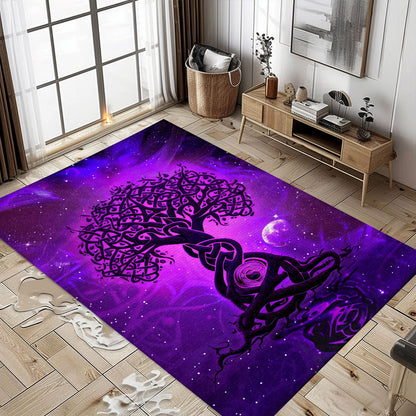 Celtic Tree of Life Viking Area Rug: Mythical Decor for Bedroom and Living Room, Personalized Carpet Viking, Popular Rug Full Size (3x5, 4x6, 5x8) V81