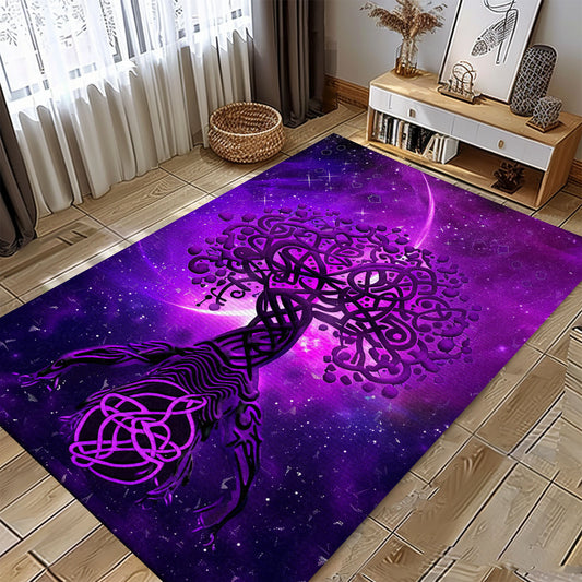 Celtic Tree of Life Viking Area Rug: Mythic Symbolism, Personalized Carpet Viking, Popular Rug Full Size (3x5, 4x6, 5x8) V80