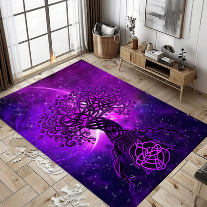 Celtic Tree of Life Viking Area Rug: Mythic Symbolism, Personalized Carpet Viking, Popular Rug Full Size (3x5, 4x6, 5x8) V80