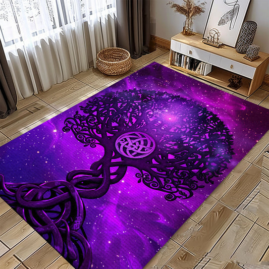 Viking Rug with Celtic Tree of Life Motif: Mythological Influence, Personalized Carpet Viking, Popular Rug Full Size (3x5, 4x6, 5x8) V79