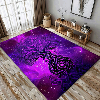 Intricate Viking Area Rug Featuring Celtic Tree of Life Symbol, Personalized Carpet Viking, Popular Rug Full Size (3x5, 4x6, 5x8) V77