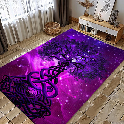 Celtic Tree of Life Viking Rug: Mythic Home Accent, Personalized Carpet Viking, Popular Rug Full Size (3x5, 4x6, 5x8) V76