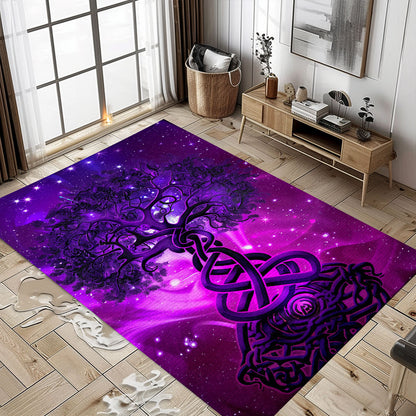 Celtic Tree of Life Viking Rug: Mythic Home Accent, Personalized Carpet Viking, Popular Rug Full Size (3x5, 4x6, 5x8) V76