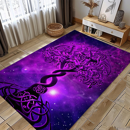 Mythological Celtic Tree of Life Design Rug for Home, Personalized Carpet Viking, Popular Rug Full Size (3x5, 4x6, 5x8) V73