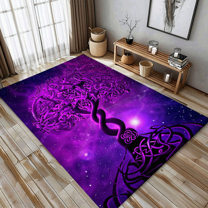 Mythological Celtic Tree of Life Design Rug for Home, Personalized Carpet Viking, Popular Rug Full Size (3x5, 4x6, 5x8) V73