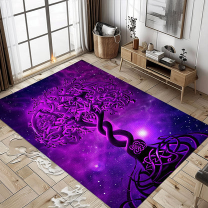 Mythological Celtic Tree of Life Design Rug for Home, Personalized Carpet Viking, Popular Rug Full Size (3x5, 4x6, 5x8) V73