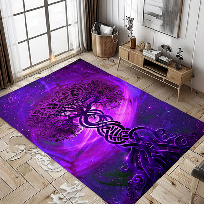 Norse Mythology Influence on Celtic Tree of Life Viking Rug for Living Room, Personalized Carpet Viking, Popular Rug Full Size (3x5, 4x6, 5x8) V71