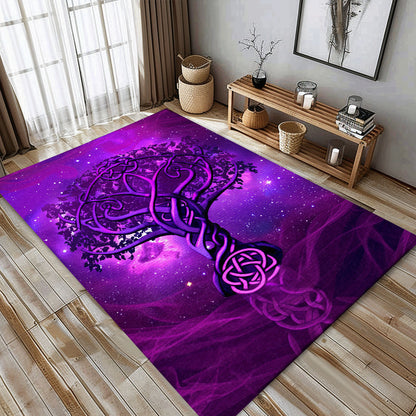 Mythical Viking Rug with Celtic Tree of Life Symbolism, Personalized Carpet Viking, Viking Area Rugs for Living Room, Viking Carpet Bedroom, Popular Rug Full Size (3x5, 4x6, 5x8) V70