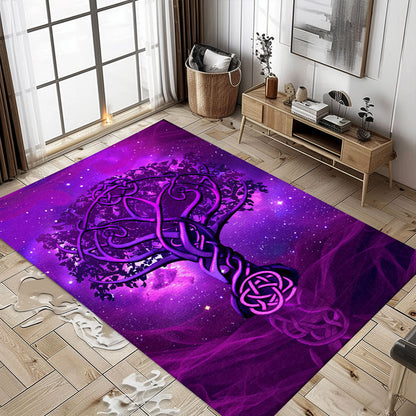 Mythical Viking Rug with Celtic Tree of Life Symbolism, Personalized Carpet Viking, Viking Area Rugs for Living Room, Viking Carpet Bedroom, Popular Rug Full Size (3x5, 4x6, 5x8) V70