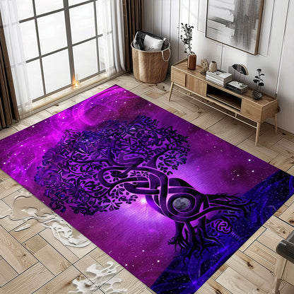 Symbolic Celtic Tree of Life Rug for Bedroom and Living Room, Personalized Carpet Viking, Viking Area Rugs for Living Room, Viking Carpet Bedroom, Popular Rug Full Size (3x5, 4x6, 5x8) V69