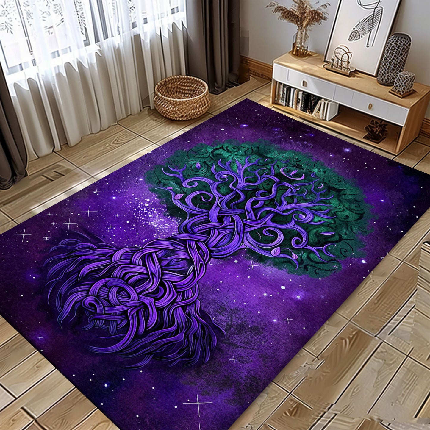 Mythological Celtic Tree of Life Rug for Home, Personalized Carpet Viking, Viking Area Rugs for Living Room, Viking Carpet Bedroom, Popular Rug Full Size (3x5, 4x6, 5x8) V66