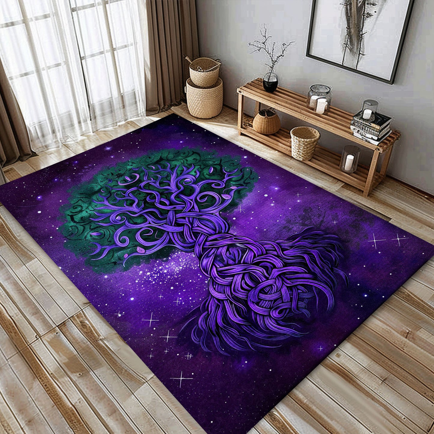 Mythological Celtic Tree of Life Rug for Home, Personalized Carpet Viking, Viking Area Rugs for Living Room, Viking Carpet Bedroom, Popular Rug Full Size (3x5, 4x6, 5x8) V66