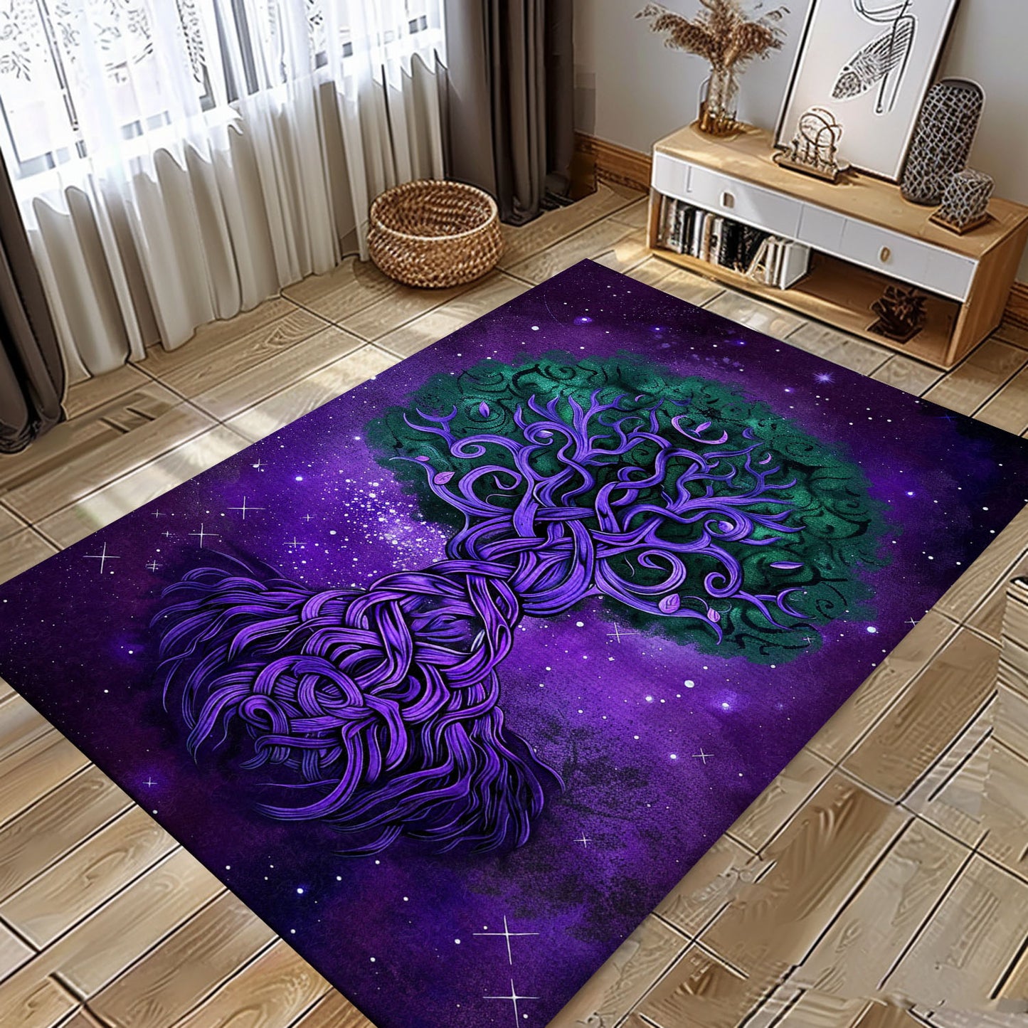 Mythological Celtic Tree of Life Rug for Home, Personalized Carpet Viking, Viking Area Rugs for Living Room, Viking Carpet Bedroom, Popular Rug Full Size (3x5, 4x6, 5x8) V66