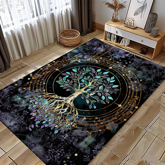 Intricate Celtic Tree of Life Viking Area Rug, Personalized Carpet Viking, Viking Area Rugs for Living Room, Viking Carpet Bedroom, Popular Rug Full Size (3x5, 4x6, 5x8) V64