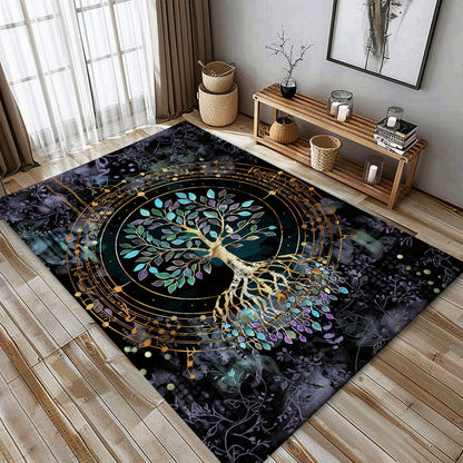 Intricate Celtic Tree of Life Viking Area Rug, Personalized Carpet Viking, Viking Area Rugs for Living Room, Viking Carpet Bedroom, Popular Rug Full Size (3x5, 4x6, 5x8) V64