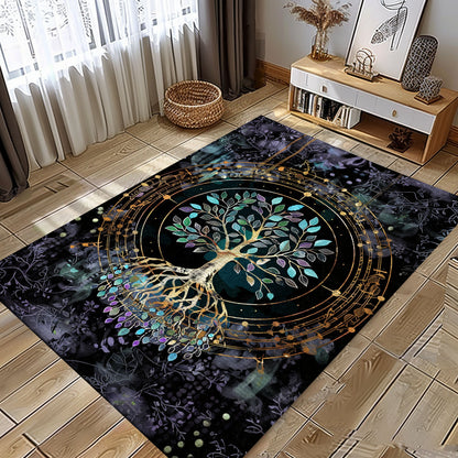 Intricate Celtic Tree of Life Viking Area Rug, Personalized Carpet Viking, Viking Area Rugs for Living Room, Viking Carpet Bedroom, Popular Rug Full Size (3x5, 4x6, 5x8) V64