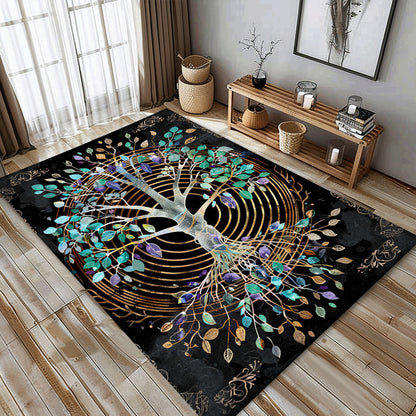 Viking Celtic Tree of Life Rug: Symbolic Design, Personalized Carpet Viking, Viking Area Rugs for Living Room, Viking Carpet Bedroom, Popular Rug Full Size (3x5, 4x6, 5x8) V63