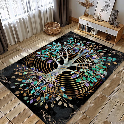 Viking Celtic Tree of Life Rug: Symbolic Design, Personalized Carpet Viking, Viking Area Rugs for Living Room, Viking Carpet Bedroom, Popular Rug Full Size (3x5, 4x6, 5x8) V63