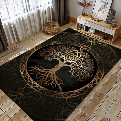 Celtic Tree of Life Viking Rug: Mythical Home Décor, Personalized Carpet Viking, Viking Area Rugs for Living Room, Viking Carpet Bedroom, Popular Rug Full Size (3x5, 4x6, 5x8) V61