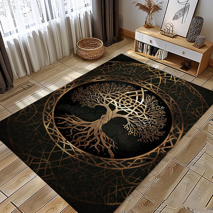 Celtic Tree of Life Viking Rug: Mythical Home Décor, Personalized Carpet Viking, Viking Area Rugs for Living Room, Viking Carpet Bedroom, Popular Rug Full Size (3x5, 4x6, 5x8) V61