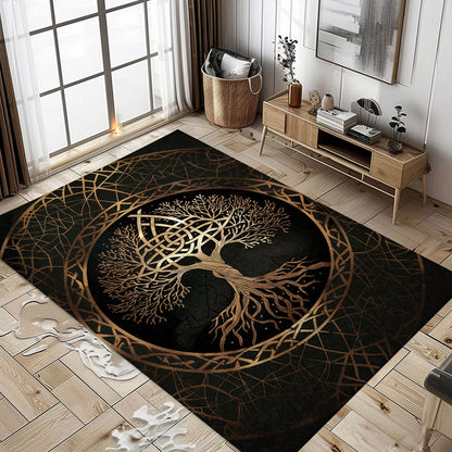 Celtic Tree of Life Viking Rug: Mythical Home Décor, Personalized Carpet Viking, Viking Area Rugs for Living Room, Viking Carpet Bedroom, Popular Rug Full Size (3x5, 4x6, 5x8) V61