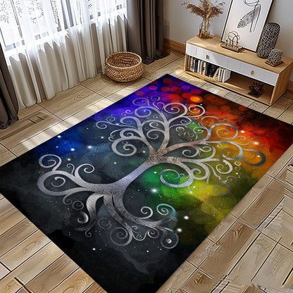 Norse Mythology-Inspired Viking Area Rug with Celtic Tree of Life Symbol, Personalized Carpet Viking, Popular Rug Full Size (3x5, 4x6, 5x8) V54