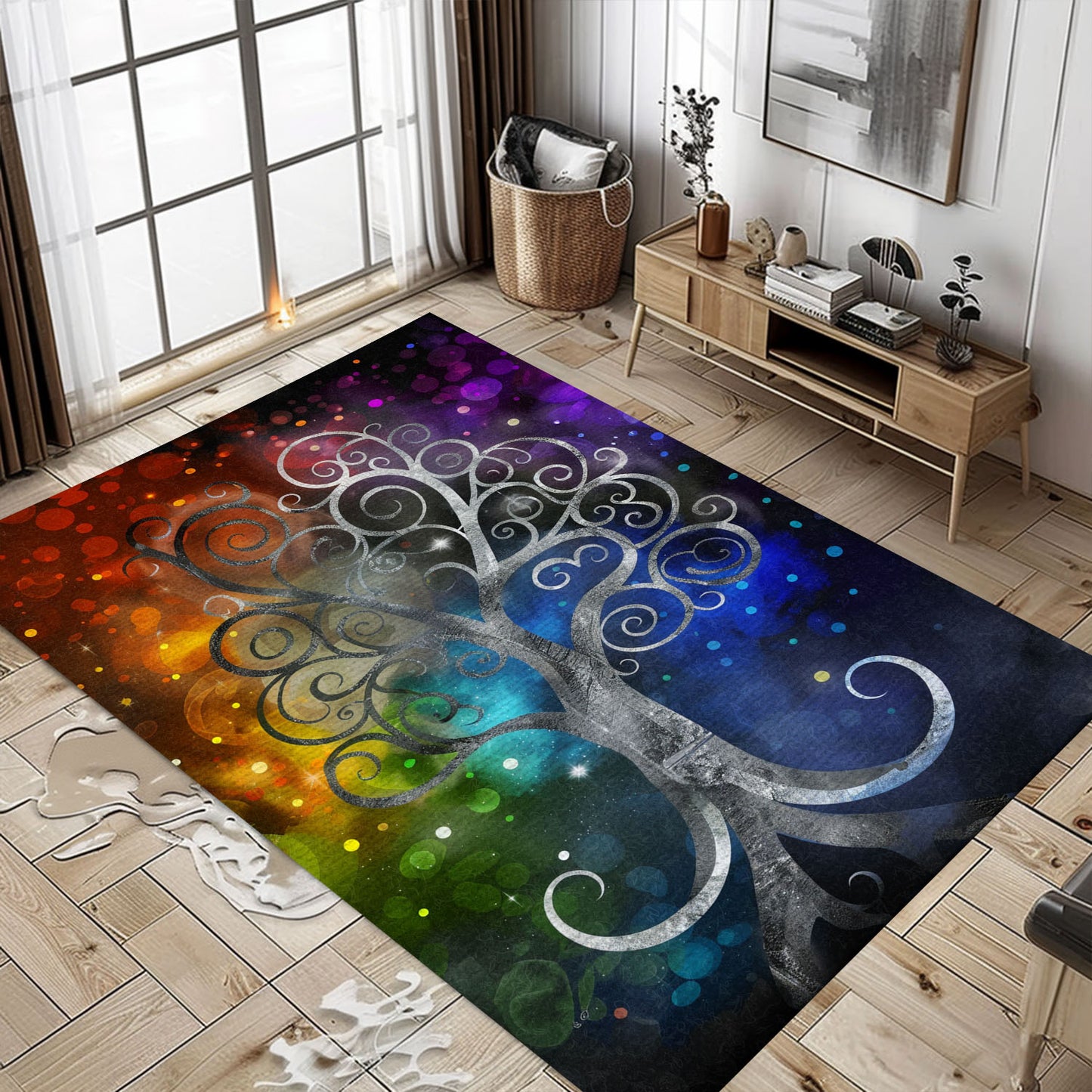 Celtic Tree of Life Viking Rug: Mythological Symbolism, Personalized Carpet Viking, Viking Area Rugs for Living Room, Viking Carpet Bedroom, Popular Rug Full Size (3x5, 4x6, 5x8) V53