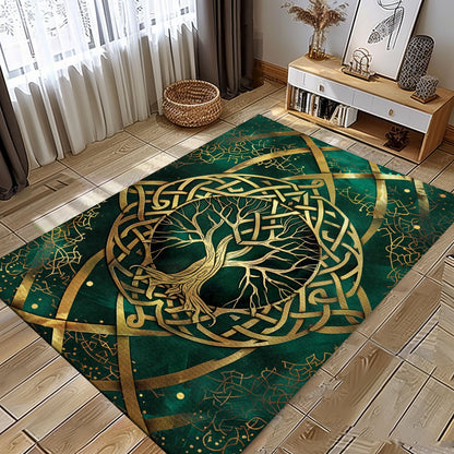 Celtic Tree of Life Viking Area Rug: Mythical Accent Piece, Personalized Carpet Viking, Viking Area Rugs for Living Room, Viking Carpet Bedroom, Popular Rug Full Size (3x5, 4x6, 5x8) V48