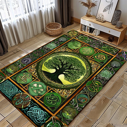 Celtic Tree of Life Viking Rug: Symbolic Décor for Home, Personalized Carpet Viking, Viking Area Rugs for Living Room, Viking Carpet Bedroom, Popular Rug Full Size (3x5, 4x6, 5x8) V43