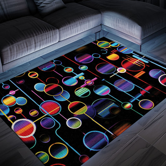 Transport Yourself to the 80s with Dark and Neon Arcade NES Game 8bit Rugs, Arcade Decor, Gift for Gamers, Video Game Lovers G299