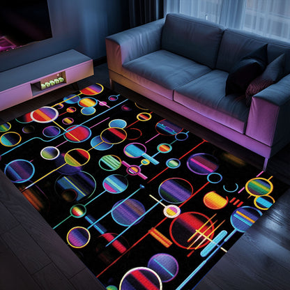 Transport Yourself to the 80s with Dark and Neon Arcade NES Game 8bit Rugs, Arcade Decor, Gift for Gamers, Video Game Lovers G299