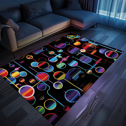 Transport Yourself to the 80s with Dark and Neon Arcade NES Game 8bit Rugs, Arcade Decor, Gift for Gamers, Video Game Lovers G299