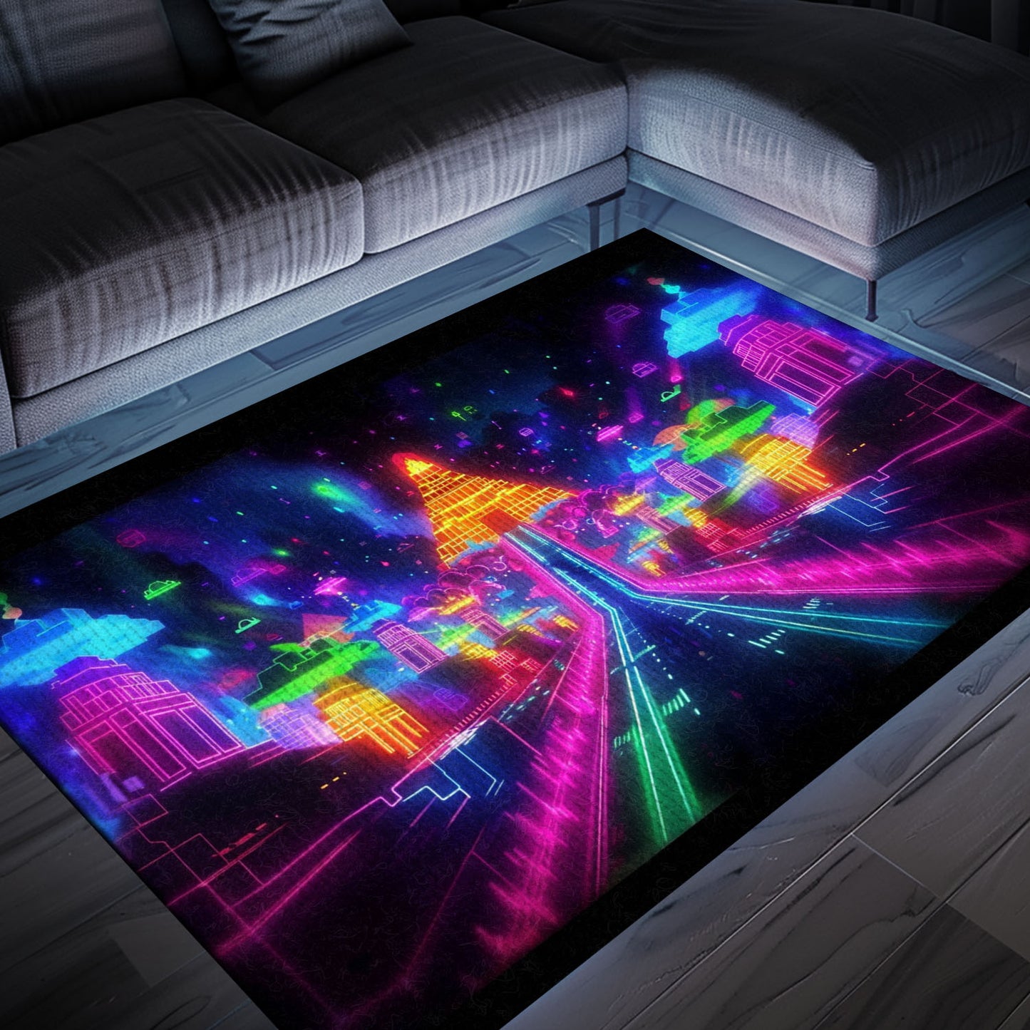 Revamp Your Bedroom with Dark and Neon 80s Arcade NES Game 8bit Rugs for Boys, Arcade Decor, Gift for Gamers, Video Game Lovers G287
