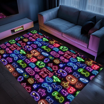 Transport Yourself to the 80s with Dark and Neon 80s Arcade NES Game 8bit Rugs, Arcade Decor, Gift for Gamers, Video Game Lovers G352