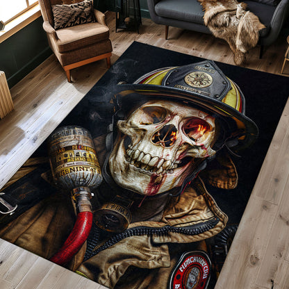 Firefighter Truck Print Carpet: Elevate Your Room with Action-Packed Style, Firefighter Rugs for Living Room Bedroom, Firefighter Rectangular Rugs Full Size FR13