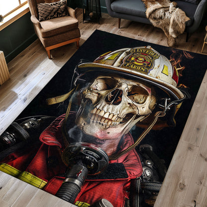 Heroic Firefighter Truck Area Rug: Add Character to Your Home Decor, Firefighter Rugs for Living Room Bedroom, Firefighter Rectangular Rugs Full Size FR12