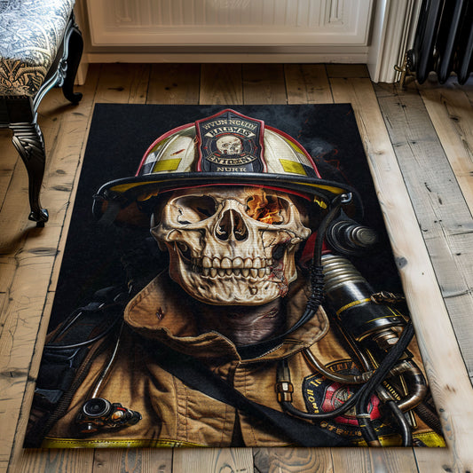 Firefighter Truck Theme Carpet: Pay Tribute to Everyday Heroes, Firefighter Rugs for Living Room Bedroom, Firefighter Rectangular Rugs Full Size FR09