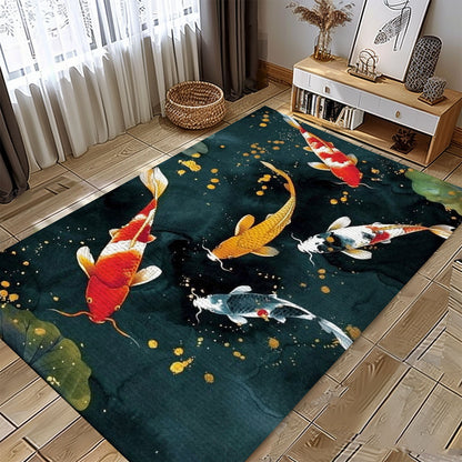 Stunning Koi Fish Carpet to Enhance Your Living Room or Bedroom - Thoughtful Gift for Koi Fish Lovers, Koi Rugs, Koi Fish Rug Carpet for Koi Lovers Size 5x8, 4x6, 3x5, 2x3 FT Koi 59