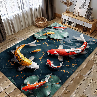 Transform Your Living Room with a Koi Fish Area Rug – Perfect for Bedrooms and Koi Fish Lovers' Gifts, Koi Rugs, Koi Fish Rug Carpet for Koi Lovers Size 5x8, 4x6, 3x5, 2x3 FT Koi 36