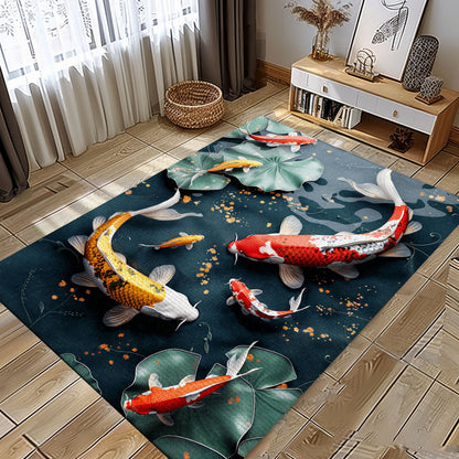 Transform Your Living Room with a Koi Fish Area Rug – Perfect for Bedrooms and Koi Fish Lovers' Gifts, Koi Rugs, Koi Fish Rug Carpet for Koi Lovers Size 5x8, 4x6, 3x5, 2x3 FT Koi 36