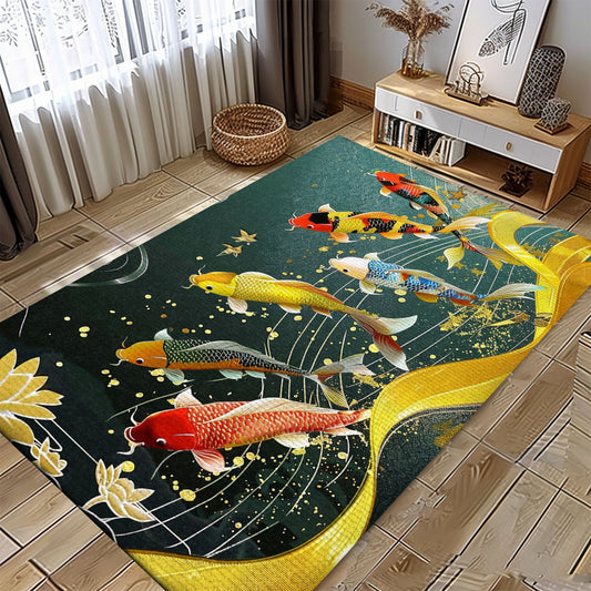 Transform Your Living Room with a Koi Fish Carpet – Perfect for Bedrooms and Koi Fish Lovers' Gifts, Koi Rugs, Koi Fish Rug Carpet for Koi Lovers Size 5x8, 4x6, 3x5, 2x3 FT Koi 16